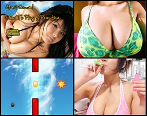 Complete all 30 levels to see sexy Japanese girl after each level. Click and drag with mouse to draw lines to bounce ball away from ground and other dangerous objects. Your aim is to get ball to the star. Pick up power-ups when You can.