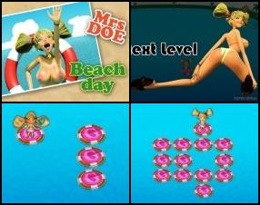 In this nice logic game you'll not see a lot of nudity or huge rewards for minimal efforts. But the game is really challenging. I hope you'll complete all levels. Your task is to remove all chips from the water. Check help how you can jump from one to another.
