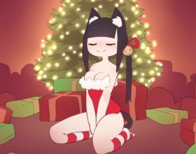 Catgirl Christmas - Another late Christmas mini game. Here You'll see a girl dressed in Christmas Kitty outfit sucking a cock. Click on the arrow buttons at the bottom left corner to progress through video.