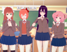 Doki Doki Hentai Club - This is a hentai parody based on the game Doki Doki Literature Club. You are an ordinary student who likes to play different games and watch anime. Last week you joined a club at your university. You used to write poetry and that's why you were interested in this particular club, and there are a lot of beautiful girls there. Complete various tasks, chat with girls, make new friends, and also go on dates.