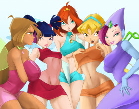 Fairy Fixer [v 0.1.4] - This game is a parody about the Winx Club and it's characters. You'll see multiple heroes from this universe like Musa, Flora, Stella and many more. You have to navigate in the map and look for available actions at the different locations. Also you'll have to earn some money to buy other things and then have fun with all these girls.