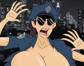 Officer Juggs Bad Moon Rising - This game has been made like a comic magazine style. Officer Juggs is the main character and her big tits look sexy as always and her waist is also snatched sexily. She was just heading home after a long day at work when suddenly she bumps into a guy and his face is stuck between her big boobs. He spilled her coffee which pisses her off. Her boobs out and her body drenched in coffee, Officer Juggs confronts him and they start to argue. Find out what will happen next and be ready for some sexy actions.