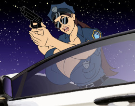 Officer Juggs SpaceXXX - Officer Juggs is driving back home after a long exhausting day. She has just finished delivering an annual speech to cadets at the police academy graduation and she is in good spirits. Nothing could go wrong, right? Anyway, all over sudden, she bumps into two aliens who have massive cocks. Their names are as sexual as it gets. Dildon and Fusk want to have a taste of officer Juggs and they are not taking no for an answer. They intend on ravishing her sexy holes and ensuring she knows that in the academy she may be a sergeant but right now she is their little bitch. Watch as they tit-fuck her juicy boobies while she deepthroats their monster cocks.