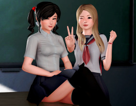 Solvalley School [v 3.5.0] - If only in this cool game weren't so much long animations you could enjoy it much more. Now they are ripped out. You're a student in the local school and it's up to you to make relationship with dozens of hot girls in order to get laid with them or have some fun in the bar, club, gym and other locations. Explore the city, study in the school and do a lot of other tasks.