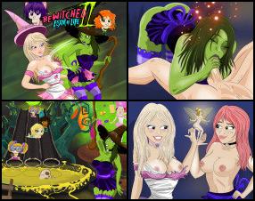 There are always bad and good witches, and they usually fight each other. In this game, that reminds us of Guitar Hero, you save girls from the witches pot to give her a different kind of Elixir. She wants to cook the girls to be young and pretty, but ends up needing only your cum. Use A S D on corresponding holes and hold buttons pressed, when a trial comes after girl to earn more points.