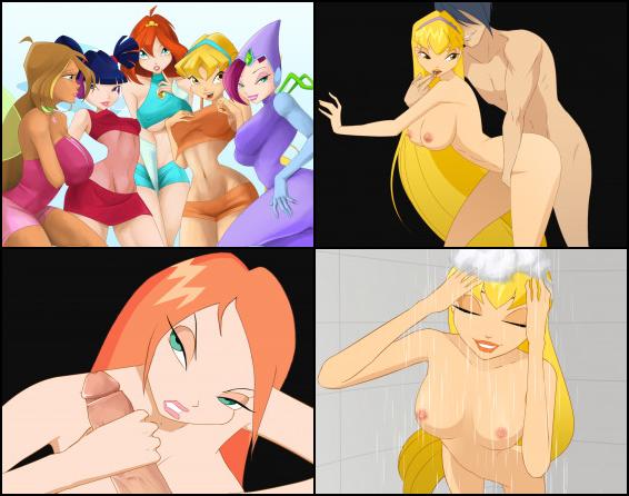 This game is a parody about the Winx Club and it's characters. You'll see multiple heroes from this universe like Musa, Flora, Stella and many more. You have to navigate in the map and look for available actions at the different locations. Also you'll have to earn some money to buy other things and then have fun with all these girls.