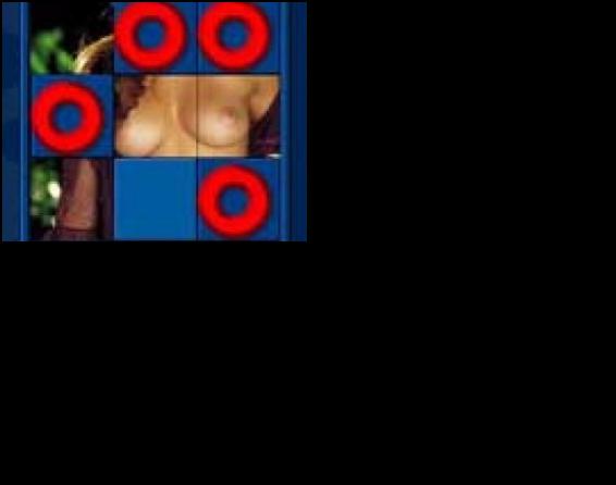 Play strip tac-toe game. Choose free places and try to put your chosen places by turns. If you win you will see very sexy naked woman.