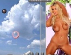 10 Shots - This blond slut loves good shooters. And she'll undress for you, if you'll hit 10 bombs. You have 22 shots on the first level. Each next level you'll have 1 less. Aim and shoot with your mouse to get her naked.