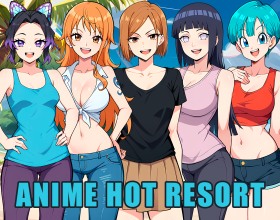 Anime Hot Resort - This is an exciting and immersive hentai porno game that features several beloved characters from several popular shows like Naruto, DragonBall Z, and more. In this game, these beloved anime characters all come together in a luxurious tropical paradise. Some of these include Bulma, Nami, Hinata, Nobara, and others. You get to play as the main character who is the newest member of the staff at this exclusive resort. Your mission will be to build connections, spark romance, and enjoy hot sexual moments with all these bishōjo. But do you have what it takes to successfully charm and flirt with these sexy girls? From blowjobs with a scenic view to doggystyle sex in the hotel bedroom, there are countless opportunities to fuck them waiting! So, it’s up to you to either keep things casual or let things get more serious. Step into this fun adventure and let the seduction games begin!