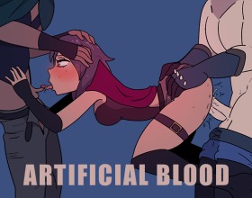 Artificial Blood - This is a dark, gothic fantasy porno game that follows an unconventional couple, Eardic and Lucille, who head off on an adventure together to to retrieve five ancient keys that lead them to a mysterious castle. These keys once belonged to their families and they are determined to get them back at all costs, but unlucky for them, they happen to be guarded by a powerful creature. Along the way, they also end up having to engage in numerous battles, encountering both loyal allies and unpredictable enemies in the process. As they progress through their journey, their relationship deepens, and they start to be more open about their innermost desires, secrets, and even fetishes. This leads to intensely erotic scenes featuring blowjobs, cunnilingus, cumshots, creampies, and more. In this story, a lot of important choices will need to be made, which will end up impacting their love story. Hit play and decide if they will follow their hearts or let their darker personas take control!