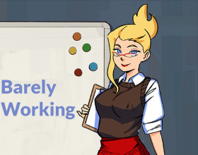 Barely Working [v 5.0.0] - In the game, navigate the challenges as the protagonist struggles with her job due to distractions. Instead of focusing on tasks, she engages in flirtation and relationships with colleagues. Your mission: guide her to complete a crucial report before the workday ends to avoid getting fired. Over the next 10 minutes, monitor her productivity, steer her away from distractions, and ensure she stays on track. Help her find the balance between professional responsibilities and personal choices to achieve success in this time-sensitive workplace adventure. Will she be able to complete any work or will she gladly become the office whore for everyone to fuck?