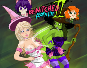 BeWitched 2: Elixir of Life - There are always bad and good witches, and they usually fight each other. In this game, that reminds us of Guitar Hero, you save girls from the witches pot to give her a different kind of Elixir. She wants to cook the girls to be young and pretty, but ends up needing only your cum. Use A S D on corresponding holes and hold buttons pressed, when a trial comes after girl to earn more points.