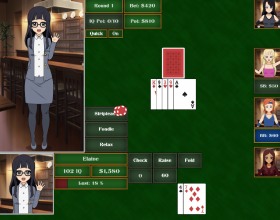 Bimbo Holdem Poker - Play erotic Texas Holdem Poker with your favorite opponents and win some cash. If you'll be successful you can strip down other players or yourself. But in general this game is more about the poker, not much like a sex game.