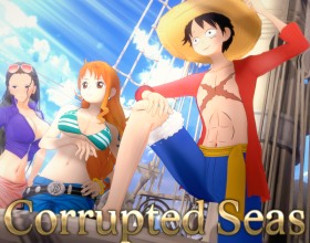 Corrupted Seas - The storm shatters the Straw Hats’ ship, tossing everyone apart. Nami washes up on the beach, her clothes ripped, pussy already wet from fear and need, nipples hard against the thin fabric clinging to her tits. Alone, aching, she knows any cock could take her right now. Robin isn’t so lucky. Half-dead, she’s dragged up by a perverted dragon with a grudge against Luffy. His claws squeeze her ass, his cock already leaking as he spreads her legs wide and shoves his tongue between her pussy. He swears to use her holes over and over, fucking her until she is his slut. What will happen to Nami and Robin next? It's all up to you!