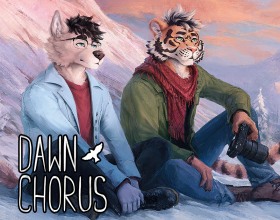 Dawn Chorus - Explore this cozy yet steamy furry porn game that drops you into the breathtaking frozen fjords of Norway for a wholesome gay romance with plenty of heat. You've moved abroad for college to escape your past, but two months in, you're off to a remote research station cabin in the Arctic Circle. There, you reunite with your childhood friend from back home, plus a tight-knit group of other researchers and each of them has their own stories and furry charm. Long winter nights by the crackling fireplace, shared hot cocoa, stargazing under the aurora, and endless isolation turn quiet moments into something electric. Old grudges start to thaw, friendships spark into full-on passion, and choices let you steer the non-linear story toward forgiveness, flirtation, or full-on debauchery. Are you ready for a story of friendship, heartfelt bonding, and desire that leads to all manner of intense nsfw scenes with sensual missionary sex, hardcore doggystyle thrusting, and even raw creampie finishes? Click the start button and decide if you'll let old grievances dictate the future, or leave the past behind in this erotic winterland adventure!