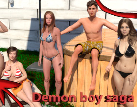 Demon Boy Saga [v 0.62] - Go to the options in the beginning and change the language to English if you want to. Game starts in Spanish. You take the role of the 21 years old guy who will tell a story how you can change the curse of your life by 180 degrees in just one night. As your family will face some financial issues you'll use this situation to get benefits from that.