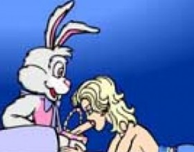 Easter blonde - An Easter-bunny-costumed man named Angus is working at a shopping center. Betty appears to think he is the real bunny, and Angus takes it as a sign of stupidity. He tricks her into looking away, then punches out the bottom of the basket and sticks his penis through. He describes it as an Easter whistle and suggests she blow on it. While Betty tries it, her top falls off. When it proves to not work, he advises her to suck on it. It still doesn't work, and Betty then notes that she can't get it out of the basket. Angus cums all over her.
