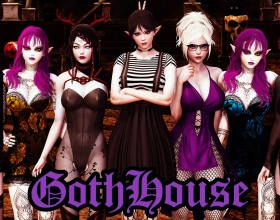 GothHouse - Take on the role of Darcy, a super voluptuous goth futanari elf with crow blood in her veins and a massive secret to hide. Haunted by twisted memories and terrified of unleashing her forbidden underworld powers, she's a hunter and guardian who is desperately searching for her place in the shadowy Avalon Society—balancing a craving for peace with the need to keep her seductive, depraved true nature locked away. Explore moody gothic locations and get immersed in a dark and twisted storyline filled with wild sex experiments, and help Darci walk her lonely path through a world of raw lust and magic. You can expect steamy HD sex scenes packed with throat-slamming blowjobs, wet cunnilingus, intense doggystyle sessions, and messy cumshot finishes. But throughout all this, the question remains: will she finally come to terms with her darkness and find partners who crave every part of her? Hit the play button and try to guide our heroine on her path to self-acceptance and sexual satisfaction!