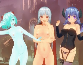 Halloween Quest - Your task is to save Halloween town. In this task you'll be assisted by your harem. You'll be able to fuck them as well as other girls in the town (Ghosts, Demons, Succubus etc). Use Mouse to control the game. Walk around different locations in this RPG quest.