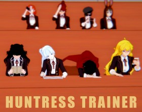 Huntress Trainer - Welcome to Huntress Trainer, a wild fantasy where you’re the new counselor at Beacon Academy, full of hot, sweaty warrior girls ready to test their limits. These babes are strong, but under your touch, they’ll beg for more than training. You see their schedules, know their secrets, and every private session can turn into a dripping, moaning lesson in pleasure. Stroke their bodies, break their resistance, and have them grinding on you, desperate for your cock. Sneak around, play with their cravings, and explore every hole, every fantasy. Push too far and Glynda might catch you, but if you play it right, the whole school becomes your playground, and every girl is yours to fuck, tease, and leave trembling for more.