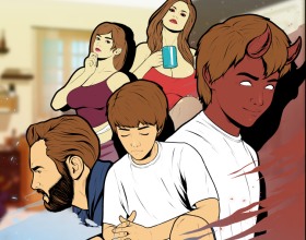 Kevin and the Cursed Desire - Kevin's your average young guy just grinding through ordinary school life, totally bored and stuck at home during another dull vacation where nothing exciting ever happens. That all changes the second he accidentally releases a seductive demon who turns his world into a chaotic mix of mysteries, temptations, and fetish-heavy revelations. In this point-and-click visual novel, every choice you make shapes the story, so you can expect an erotic journey packed with drama, mysticism, and nonstop adult content. Dive deep into secrets, awaken wild forbidden desires, and enjoy erotic scenes featuring hot groping, intense masturbation, juicy titfucks, wild cowgirl sex, raw creampies, and more. Can you handle the consequences, or will the seductive demon completely take over your destiny? It's all up to you in this thrilling porn animation game, so press play and try to make the best choices you can!