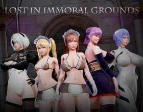 Lost in Immoral Grounds - This game features multiple well known characters, for example, you'll play as Honoka from Dead or Alive video game. Also you'll see 2B from Nier: Automata and others. Honoka wakes up in the unknown place where different creatures are looking for her and want to fuck her. Try to fight against them and unlock special scenes.