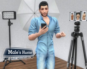 Male's Hunter Daily Adventure - Your  task is to help the main character achieve his ultimate dream – to win over the hottest, buff and most muscular guys in town! This exciting journey takes you across the city and beyond, as you pursue your "prey" in various thrilling places and situations. Whether it's at local bars, TV shows, or online, the options are endless. But it's not always easy – some guys are harder to catch, requiring charm, wit, effort, and even a bit of risk. Your choices will shape the path, with no right or wrong answers, only different outcomes. You are in for a sex-filled adventure. It’s all up to you in this immersive, choice-based gay adventure!