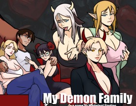 My Demon Family - Step into a hot incest-fueled fuckfest as the lucky son living under the same roof with your smoking hot demon mom and two insatiable sisters, each dripping with sinful lust. Explore this den of forbidden cravings where dark family secrets unravel through endless cock-sucking, pussy-pounding, and raw breeding sessions that flood every hole with thick cum. This straight-line porn game dives deep into taboo family domination, impregnation fetishes, and nonstop animated sex scenes. Gorgeous artwork and smooth animations bring every depraved thrust and moan to life. Will you resist or surrender to pounding your mom's dripping cunt and knocking up your sisters? Jump in now and let the debauchery begin!