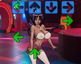 Naughty Dances 2 - Meet this lovely babe who wants to get naked and fucked. To do that You must press the left, right, up and down arrow keys when a green arrow crosses the blue shape with the same arrow symbol.