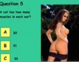Sexy strip quiz 6 - Sexy brunette loves very smart people and if you are smart enough to answer some questions without any mistakes she is going to strip for you. Concentrate on questions and enjoy her sexy body.