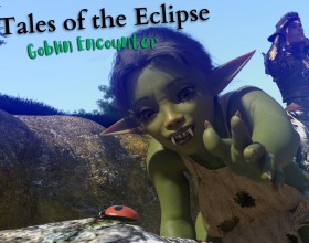 Tales of the Eclipse: Goblin Encounter - You will be playing as Alexi, a seasoned mercenary. You are a skilled warrior and assassin. You have always completed your missions but this time… you didn’t. Your employer is enraged and begins to hunt you down. Luckily, you escape to goblin land. You find a shabby inn and decide to get some ale. This is the first time you see her. A curvy goblin girl with the most beautiful eyes. Your cock twitches under your armor and you start thinking of having some steamy interracial sex with her. Her name is Gazi and all you want to do is shower her body with kisses as you take her virginity. But not so fast. Complete some quests and then fuck your little goblin. Your hideout doesn’t have to be boring. Let Gazi take care of you.