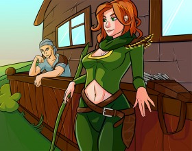 Windranger's Wanderings - This adventure game tells us a story about a female archer named Lyralei. It's a parody for Dota 2. Walk around the village and meet lot of different characters, interact with them and try to get laid. Use Z to confirm and speed up, arrow keys to move. To jump up and down ladders use arrow key + Z.